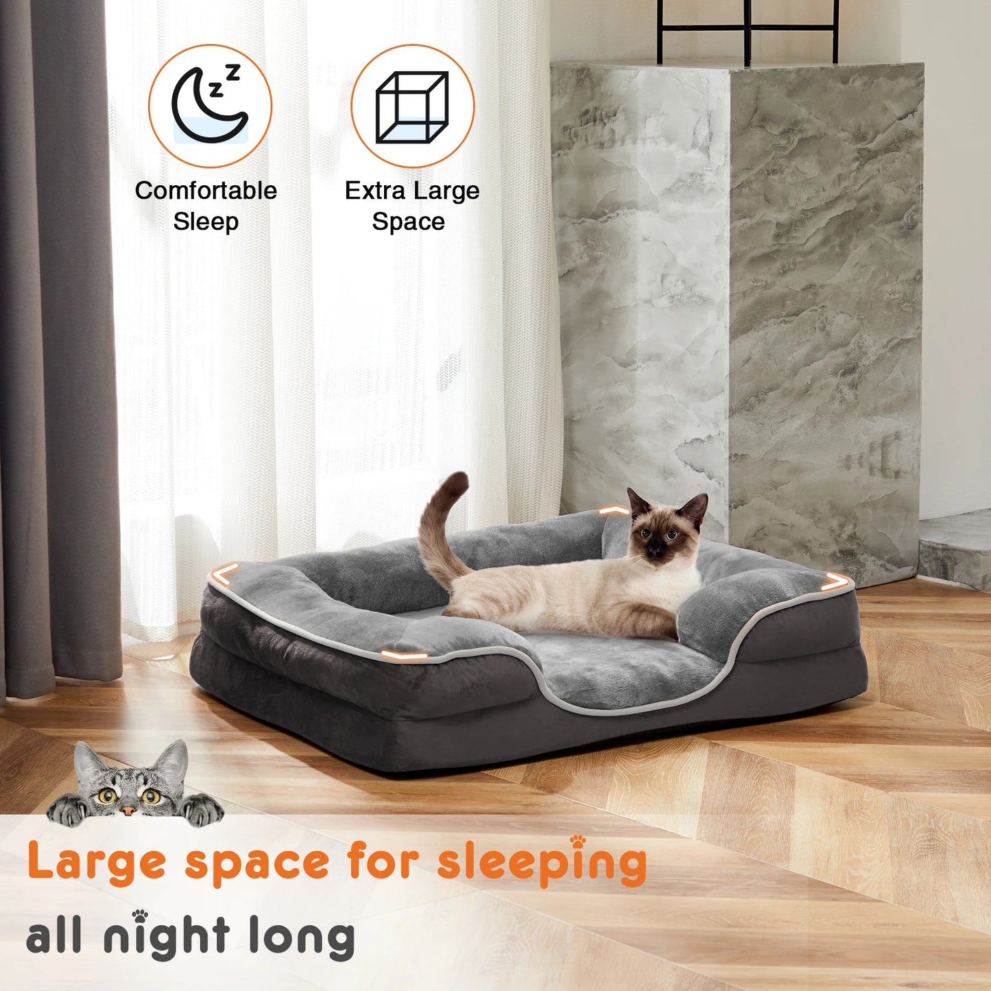 Orthopedic Dog Bed - Premium Comfort, Support & Easy Cleaning