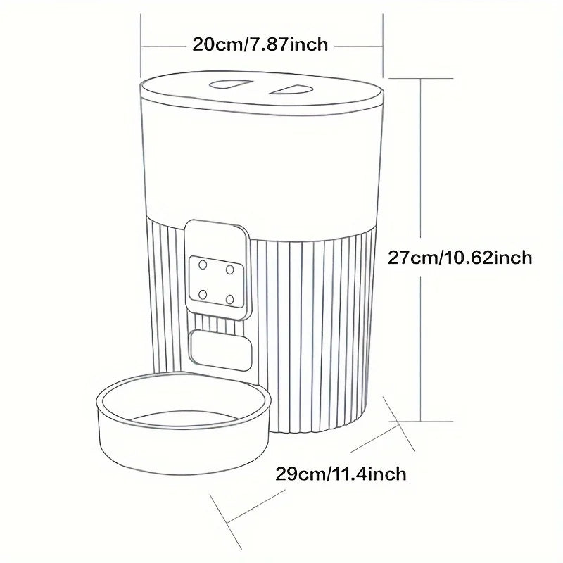 Automatic cat/dog food dispenser, Wi-Fi, Video (optional)