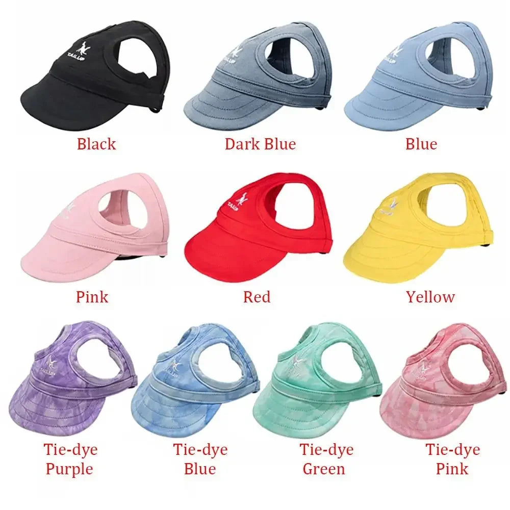 Adjustable Pet Baseball Cap with Ear Holes