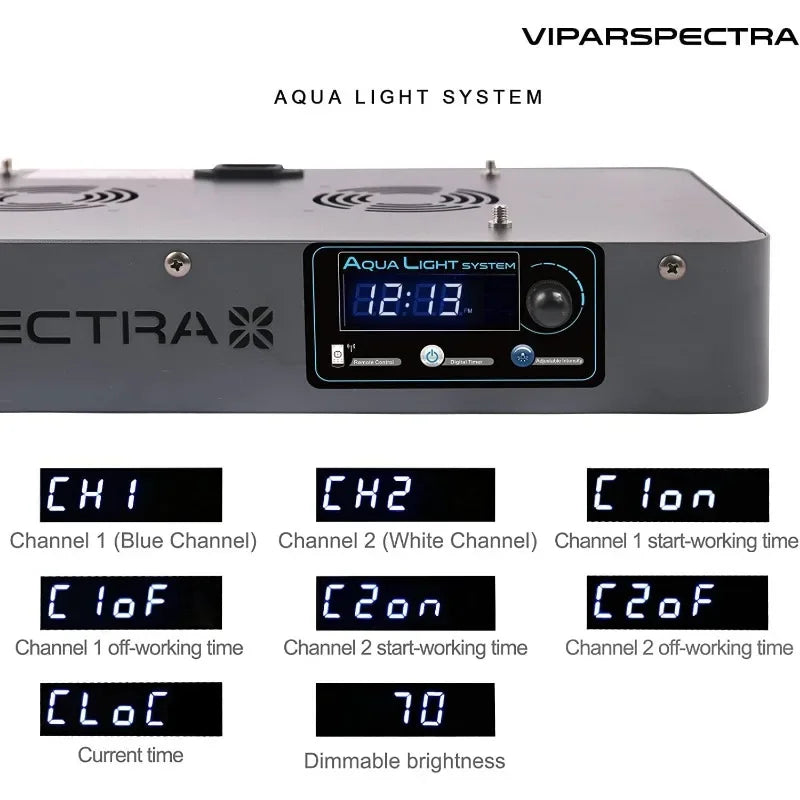 Dimmable Full Spectrum LED Aquarium Light with Remote & Timer