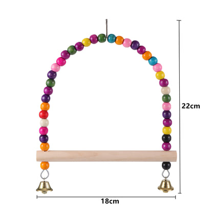Parrot Cage Toy Set: Swings, Chews & Perches
