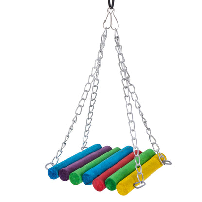 Parrot Cage Toy Set: Swings, Chews & Perches