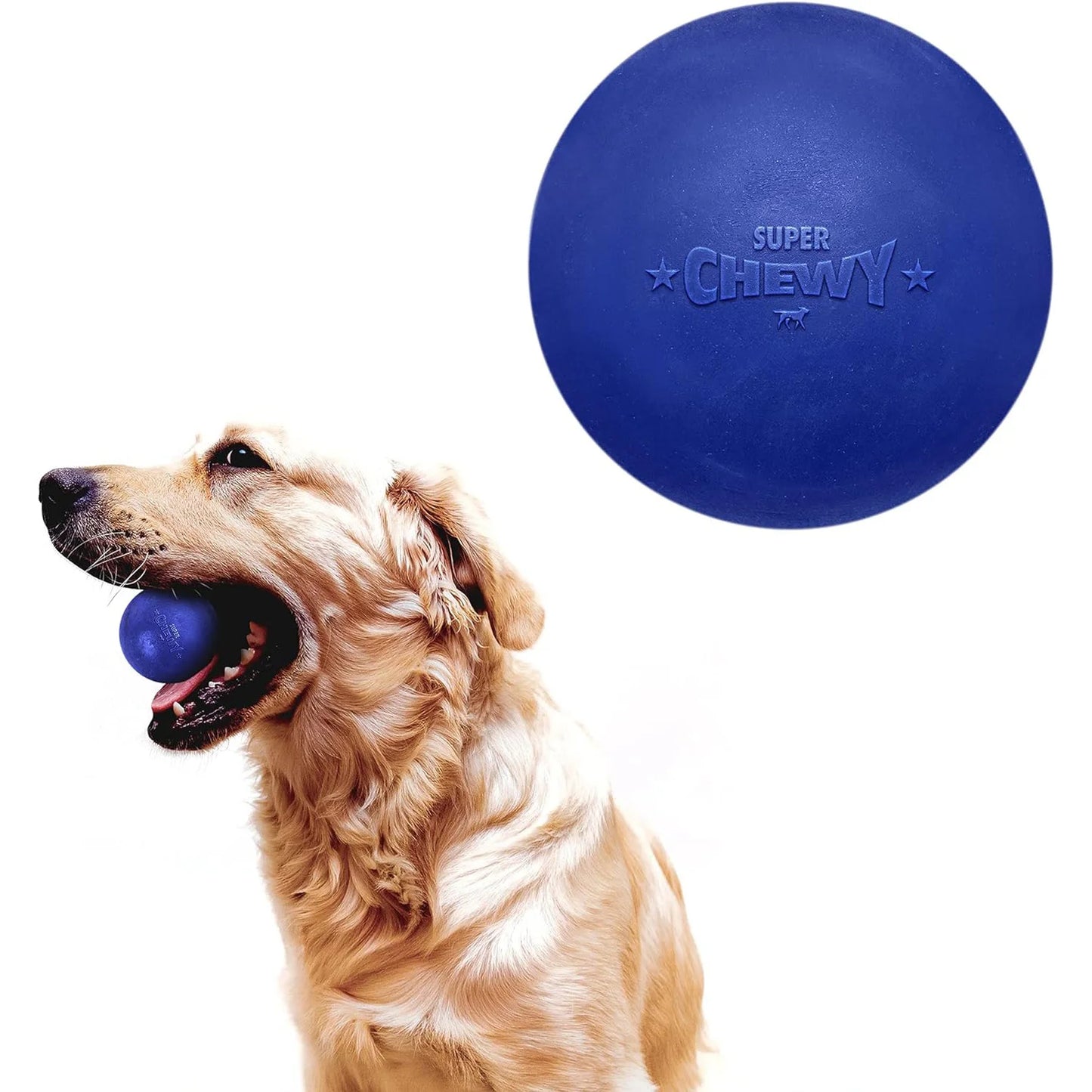Super Chewer: Durable Rubber Fetch Ball