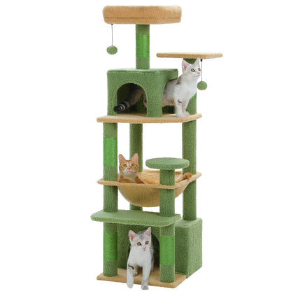 Stable 6-level Cat Condo, Scratching Tree for Multi-Cat Home