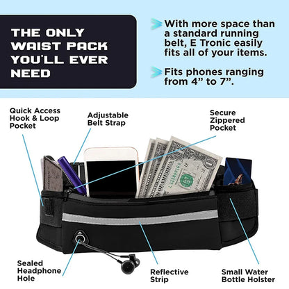 Reflective Hands-Free Dog Leash with Waist Bag