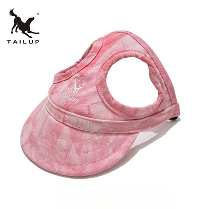 Adjustable Pet Baseball Cap with Ear Holes