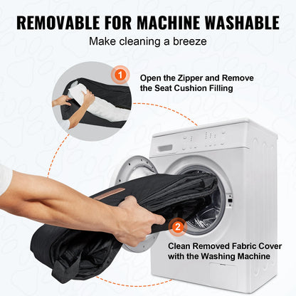 Pet Booster Seat with Clip-on Safety Leash, Easy Car Installation, Waterproof (various styles)3