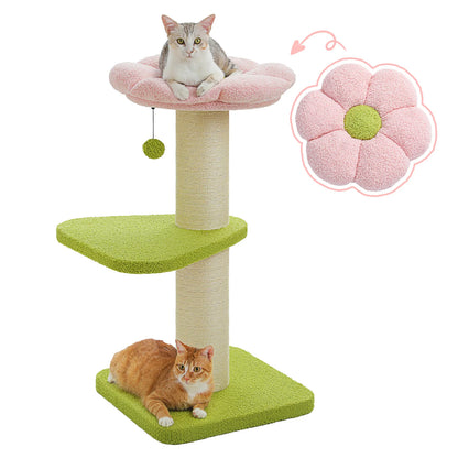 Cats Scratching Post with Top Perch and Napping Ledge