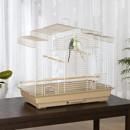Barn Style Bird Cage for Small Birds & Parrots
