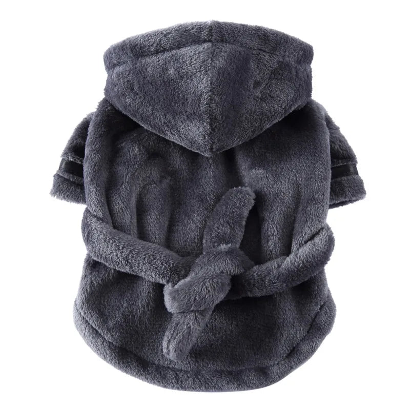 Quick-Drying, Super Absorbent Luxury Dog Bathrobe with Hood