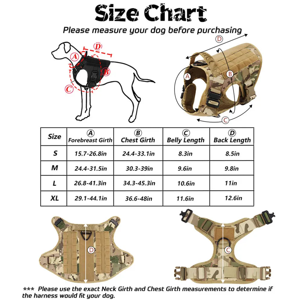 Collar, Harness and Leash Set for Dogs (various sets, many sizes)