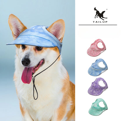 Adjustable Pet Baseball Cap with Ear Holes
