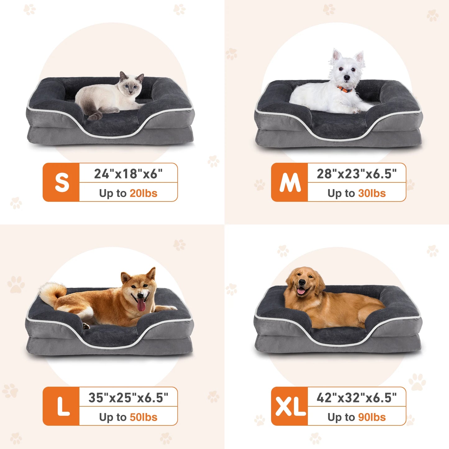 Orthopedic Dog Bed - Premium Comfort, Support & Easy Cleaning
