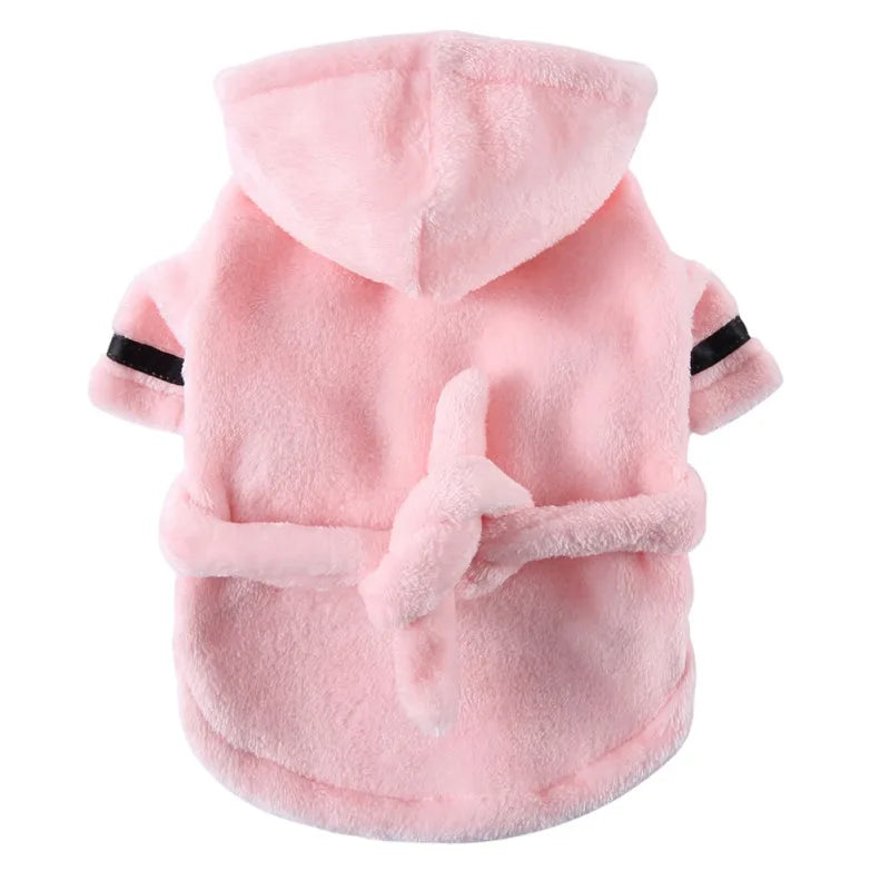 Quick-Drying, Super Absorbent Luxury Dog Bathrobe with Hood