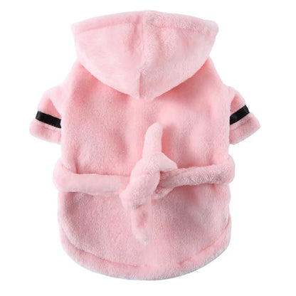 Quick-Drying, Super Absorbent Luxury Dog Bathrobe with Hood