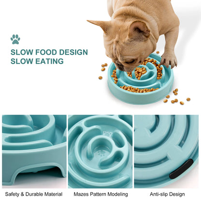 Non-Slip Anti-Gulping Dog Slow Feeder Bowl