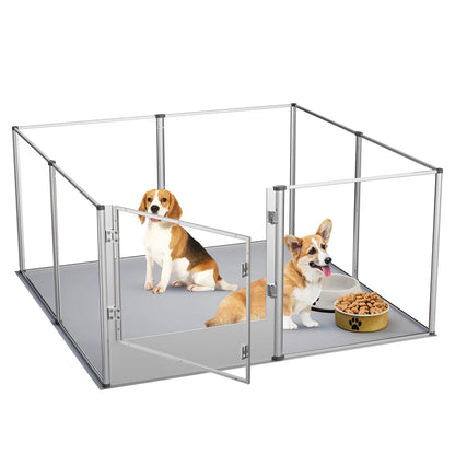 Extra Large Acrylic Pet Enclosure for Small Dogs, Rabbits, Ferrets, Guinea Pigs