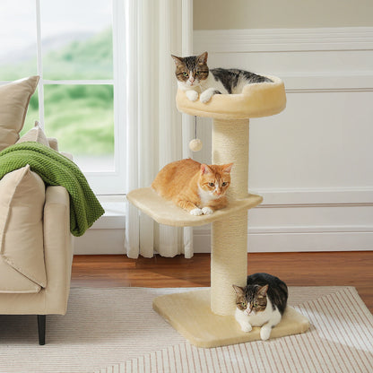 Cats Scratching Post with Top Perch and Napping Ledge