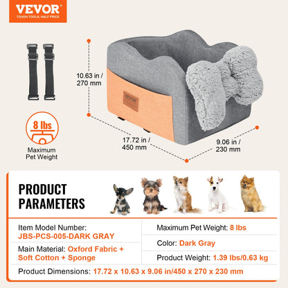 Pet Booster Seat with Clip-on Safety Leash, Easy Car Installation, Waterproof (various styles)3