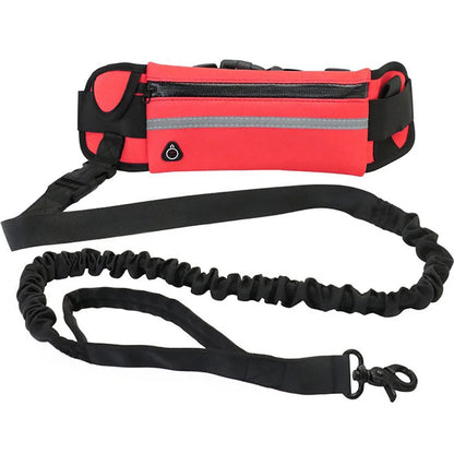 Reflective Hands-Free Dog Leash with Waist Bag