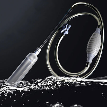 1.5m Manual Aquarium Siphon Vacuum - Handheld Water Changer Cleaning Tool