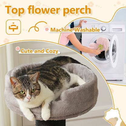 Cats Scratching Post with Top Perch and Napping Ledge