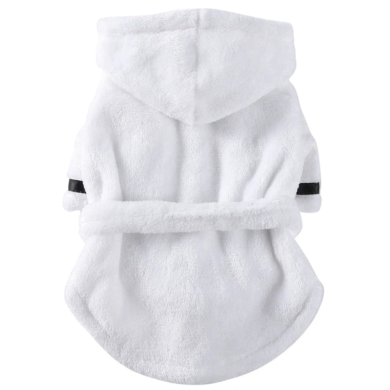 Quick-Drying, Super Absorbent Luxury Dog Bathrobe with Hood