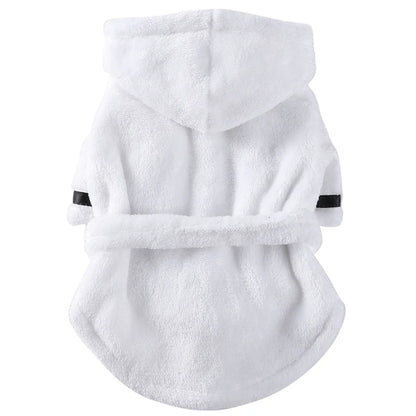 Quick-Drying, Super Absorbent Luxury Dog Bathrobe with Hood