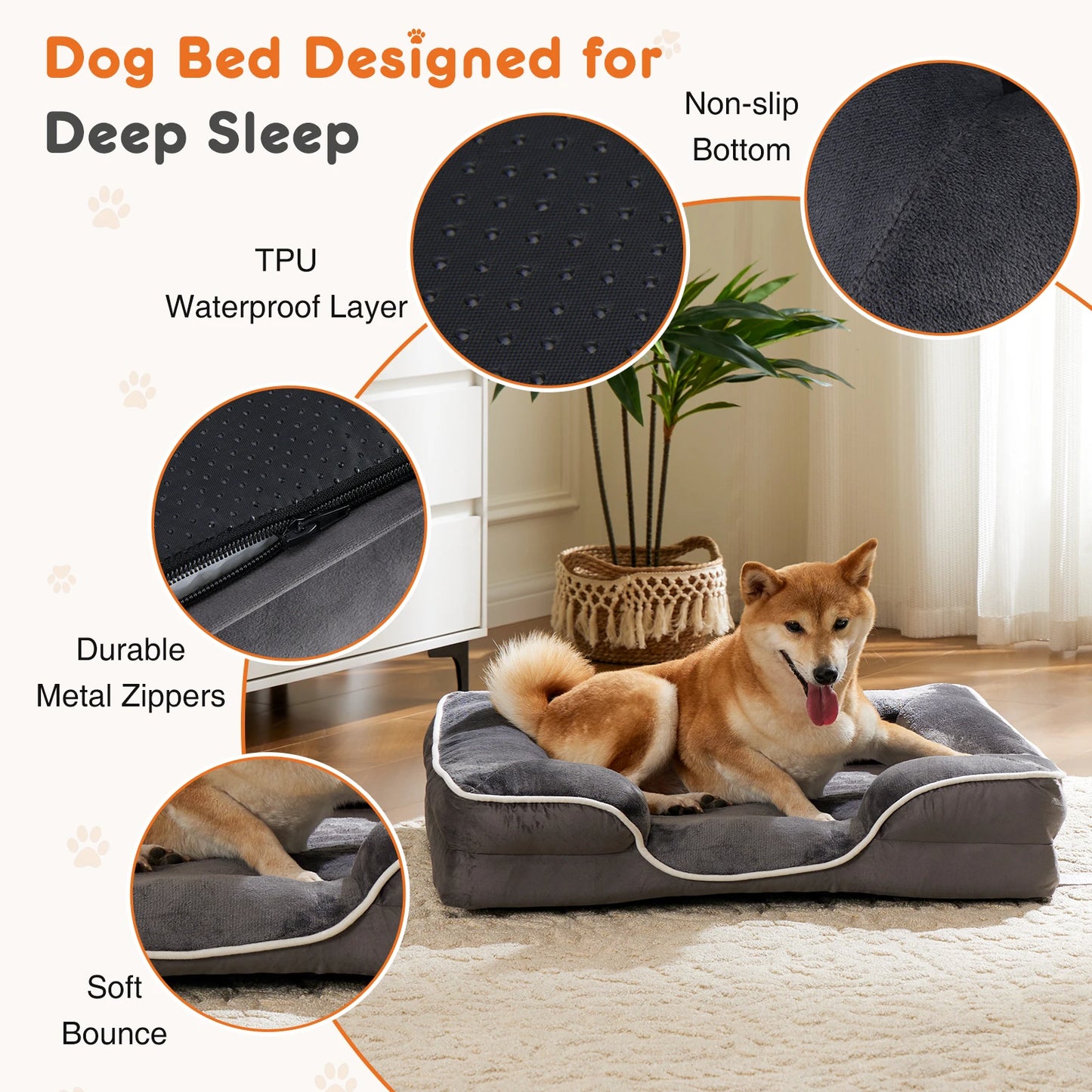 Orthopedic Dog Bed - Premium Comfort, Support & Easy Cleaning