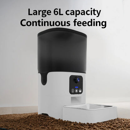 Smart Automatic Pet Food Dispenser with Wi-Fi & Video