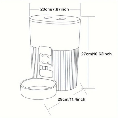 Automatic cat/dog food dispenser, Wi-Fi, Video (optional)