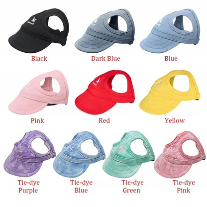 Adjustable Pet Baseball Cap with Ear Holes