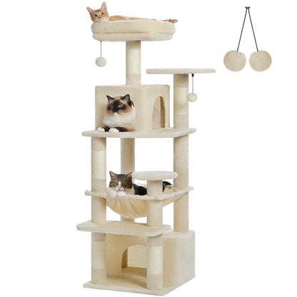 Stable 6-level Cat Condo, Scratching Tree for Multi-Cat Home