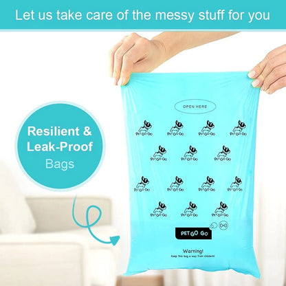 Dog Poop Bag Dispenser with Built-in LED Flashlight and Carabiner Clip
