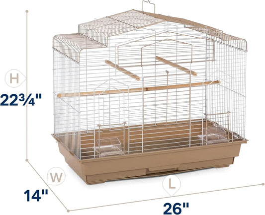 Barn Style Bird Cage for Small Birds & Parrots