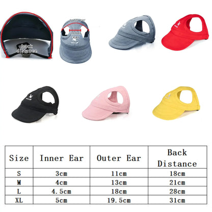 Adjustable Pet Baseball Cap with Ear Holes