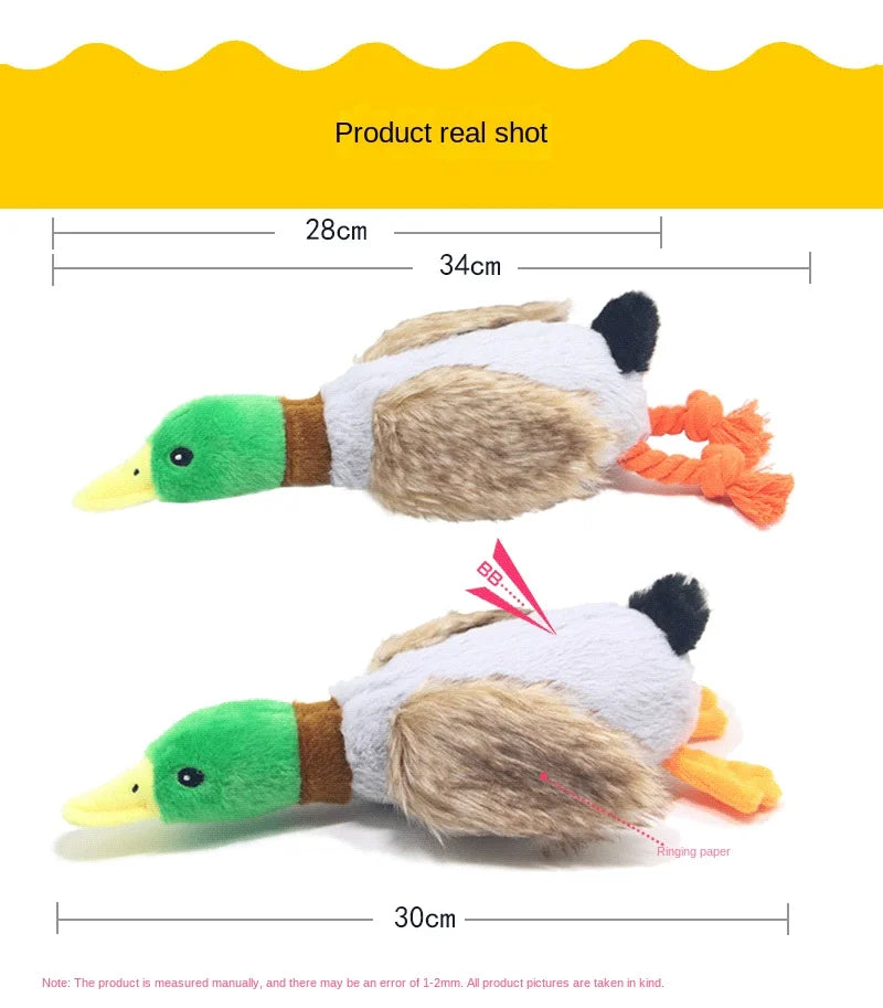 Durable Squeaky Duck Dog Chew Toy