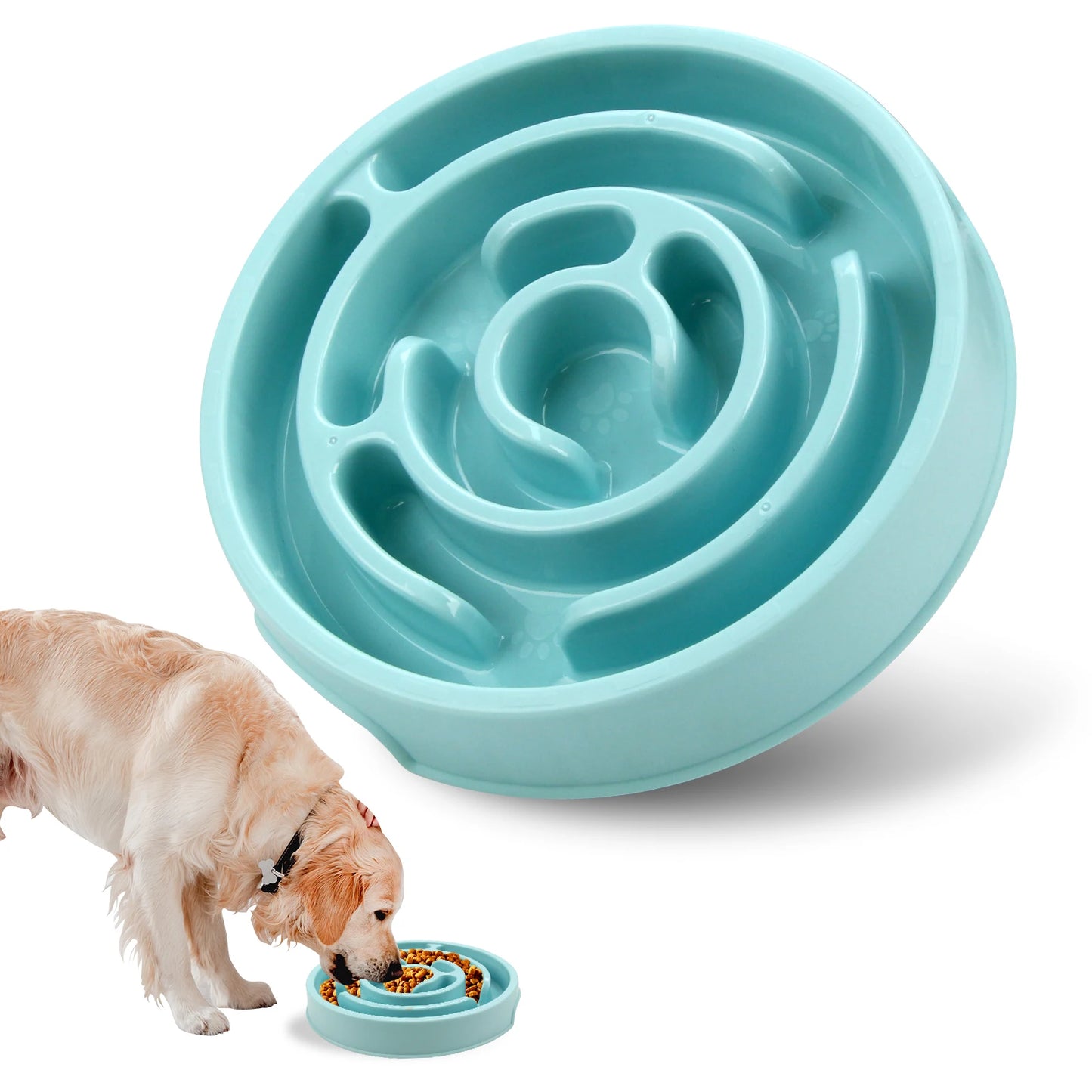 Non-Slip Anti-Gulping Dog Slow Feeder Bowl