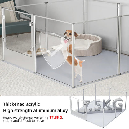 Extra Large Acrylic Pet Enclosure for Small Dogs, Rabbits, Ferrets, Guinea Pigs