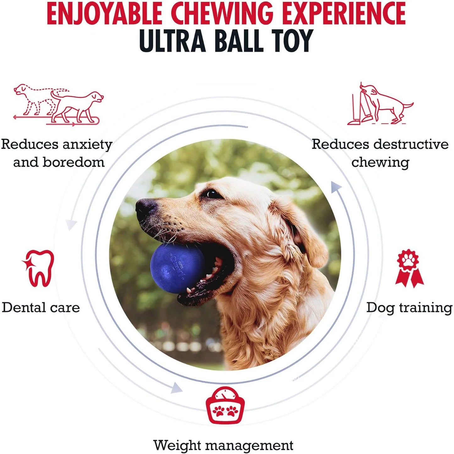 Super Chewer: Durable Rubber Fetch Ball