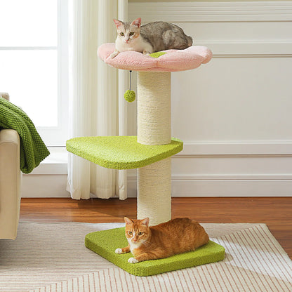 Cats Scratching Post with Top Perch and Napping Ledge